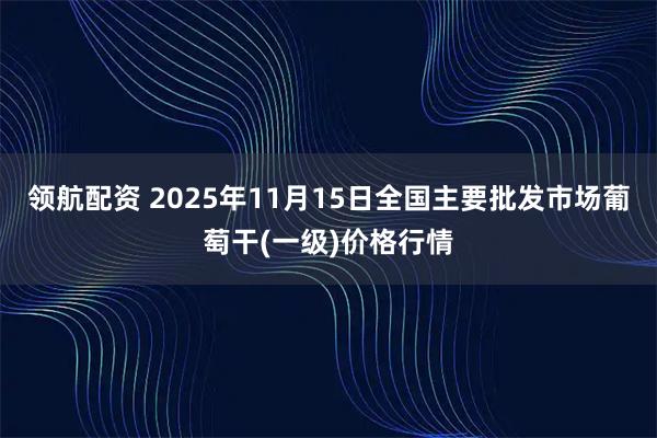 领航配资 2025年11月15日全国主要批发市场葡萄干(一级)价格行情